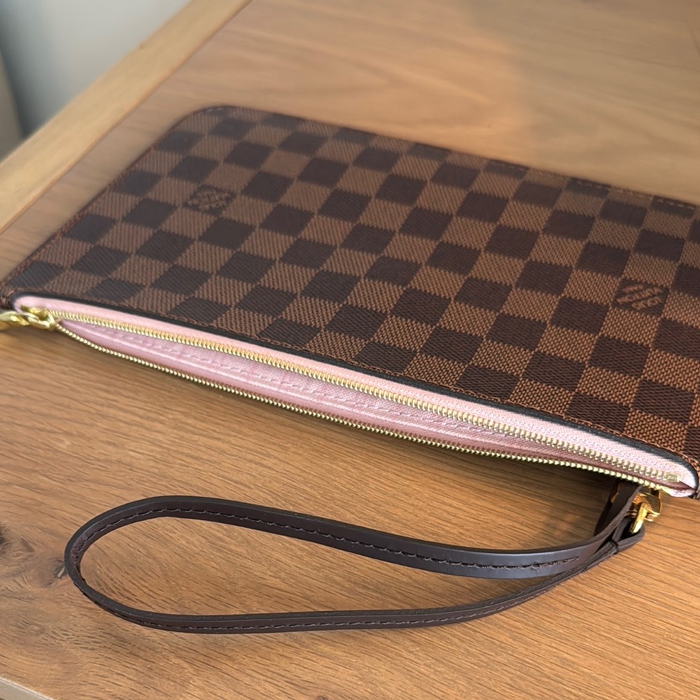 Damier Ebene Neverfull MM GM Pochette Rose Ballerine